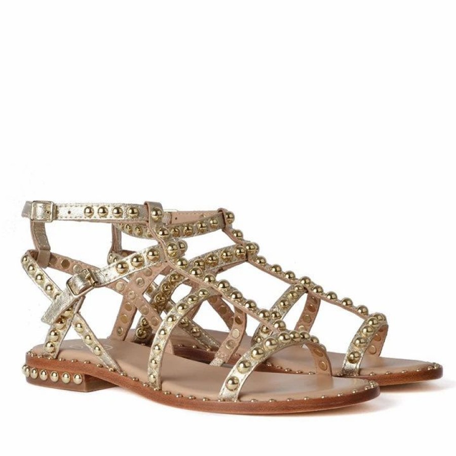 * Ash Double Nappa Light Gold Sandals Sandals