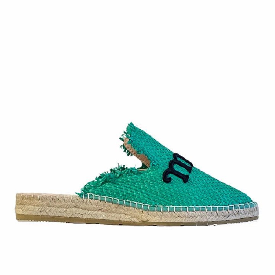 * Macarena Ima154 Green Flats Flats