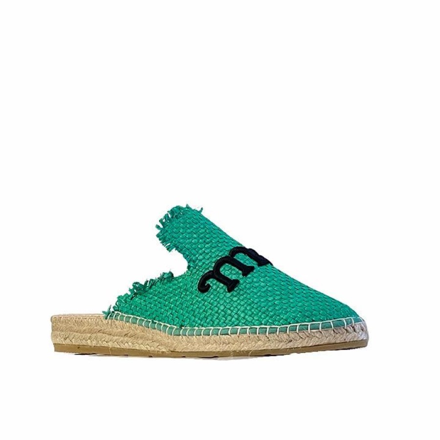 * Macarena Ima154 Green Flats Flats