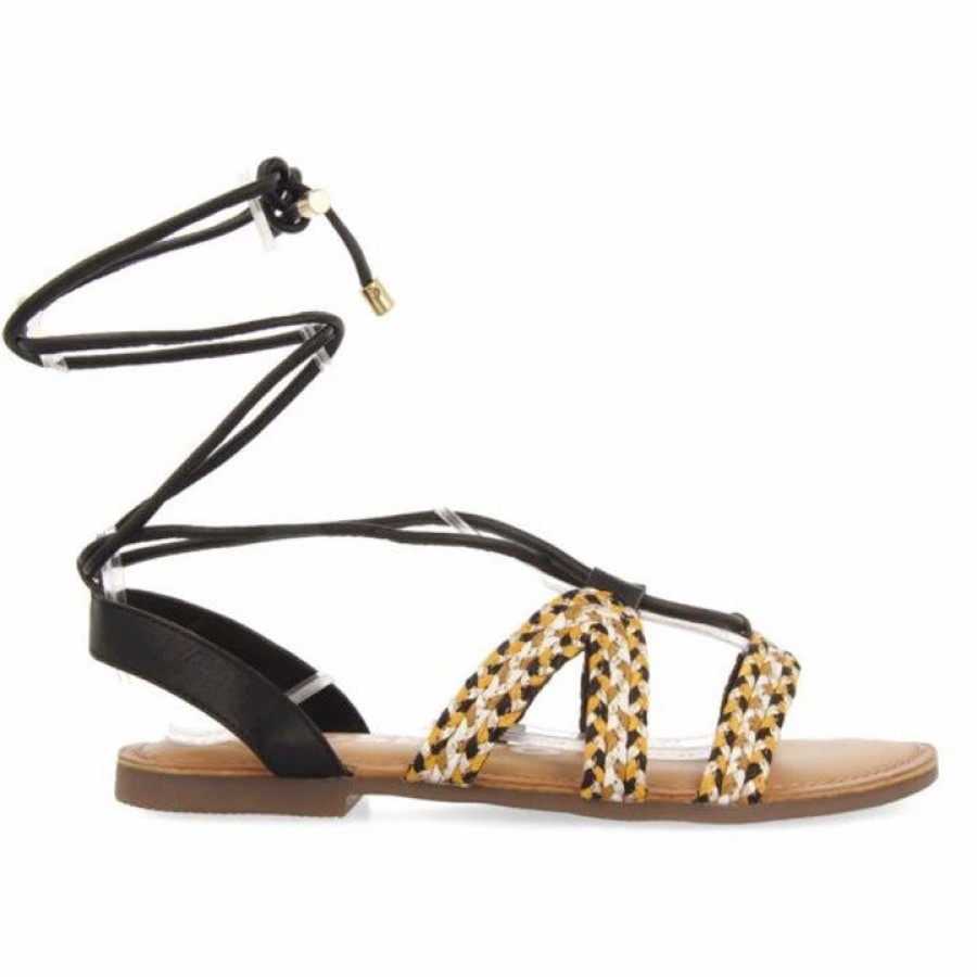 * Gioseppo Davao Black Braided Sandals Sandals