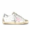 * Golden Goose Super Star Leather Wht Orh Pink Sneakers