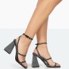 * Public Desire Skye Black Diamante Sandals Sandals