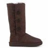 * Ugg Australia Bailey Button Triplet Chocolate Brown Boots