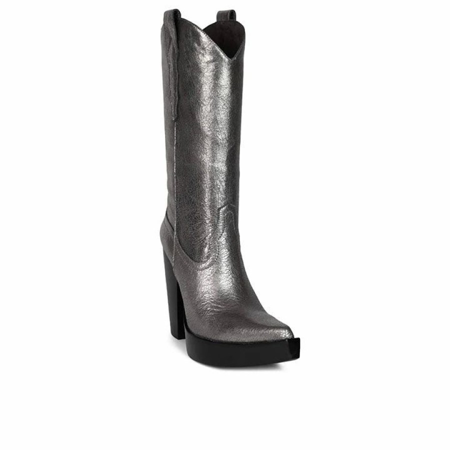 * Jeffrey Campbell Bad2Dabone Silver Boots