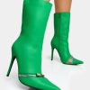 * Public Desire Pitstop Green Heels Boots