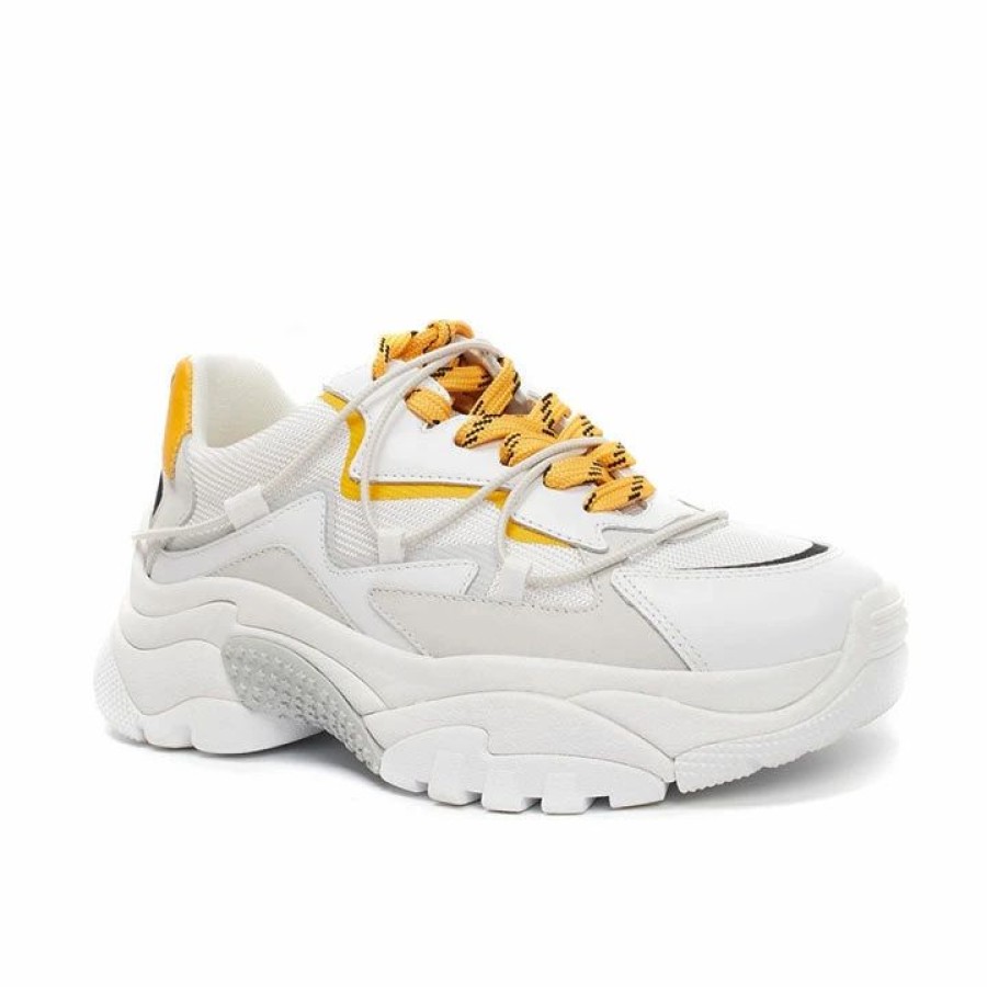 * Ash Acey Yellow And White Sneakers