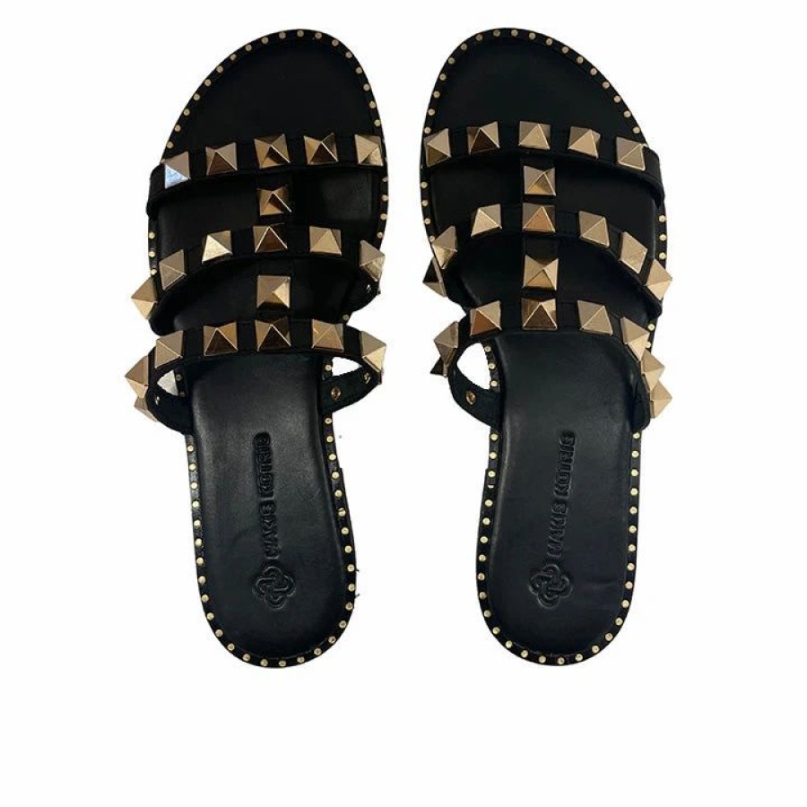 * Makis Kotris 04-019 Black Flats Flats