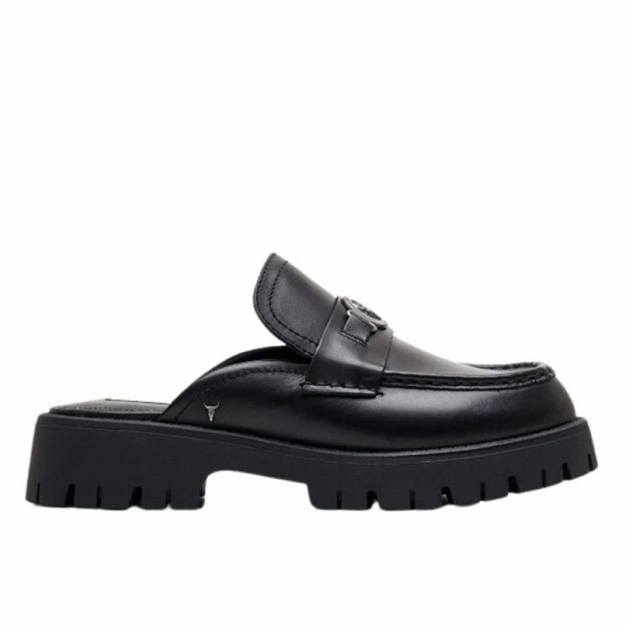 * Windsor Smith Tears Black Flats Flats