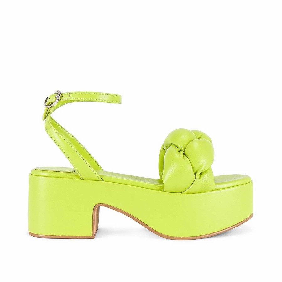 * Jeffrey Campbell Braided Platform Sandal Green Sandals