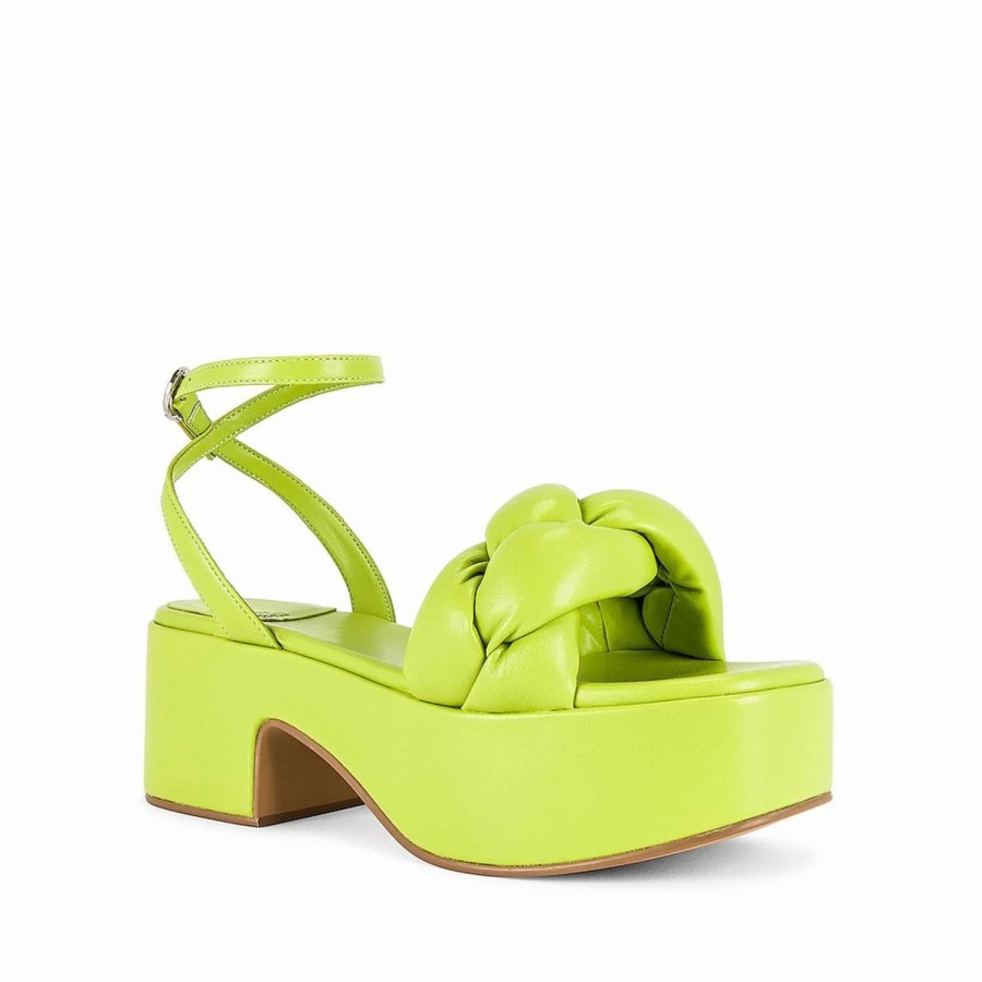 * Jeffrey Campbell Braided Platform Sandal Green Sandals