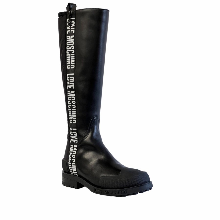 * Love Moschino Logo-Tape Knee-High Boots Boots