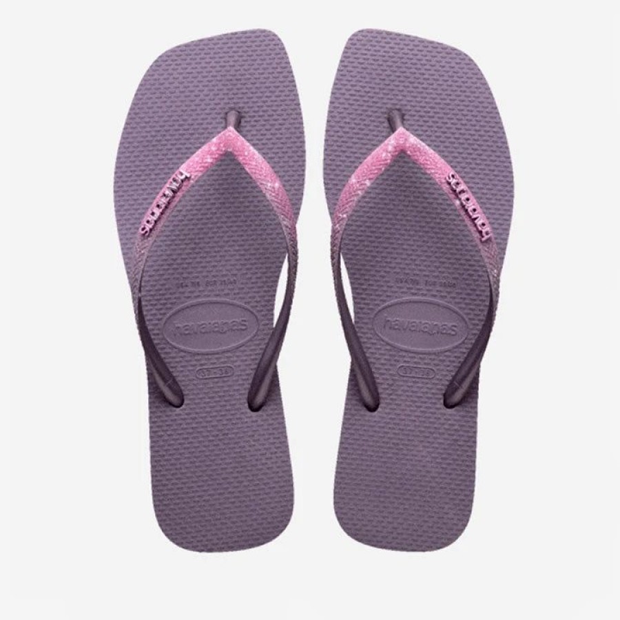 * Havaianas Malve Glitter Square Flats