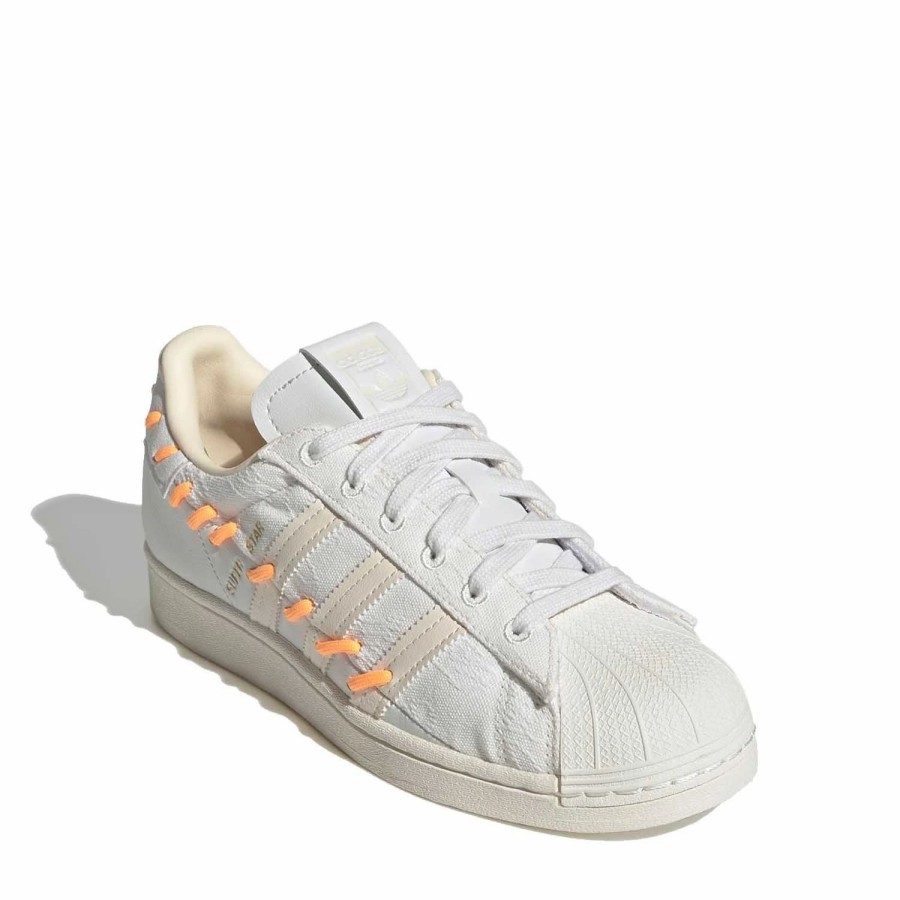 * Adidas Originals Adidas Superstar Bonega Crystal White Orange Sneakers